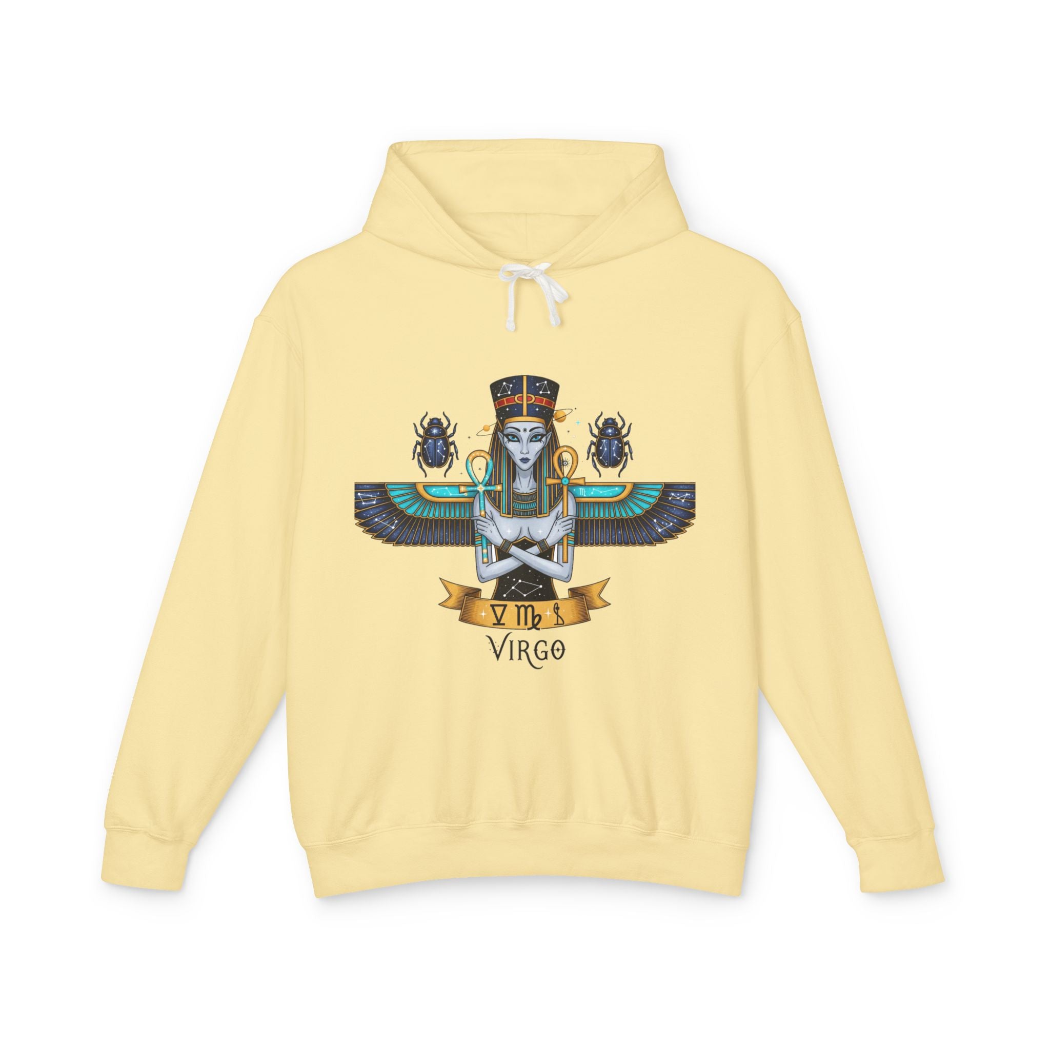 Virgo Unisex Lightweight Hooded Sweatshirt, Astrology Gift, Boho Style, Zodiac Hoodie, Halloween Apparel, Casual Wear