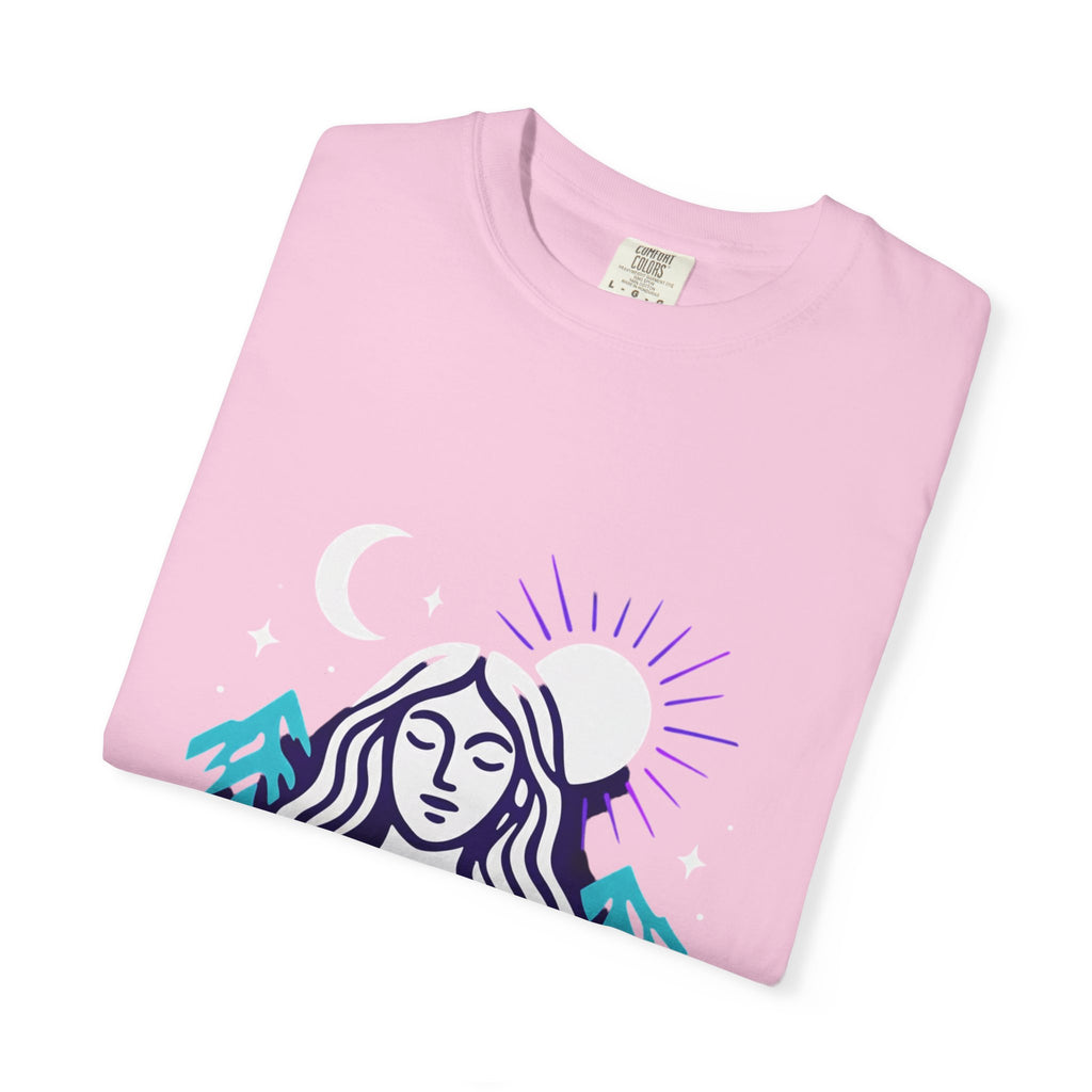 Astrology-Inspired Unisex Garment-Dyed T-Shirt, Celestial Graphic Tee, Retro Mountain T-Shirt, Festival Wear, Boho Vibe Shirt, Summer [...]