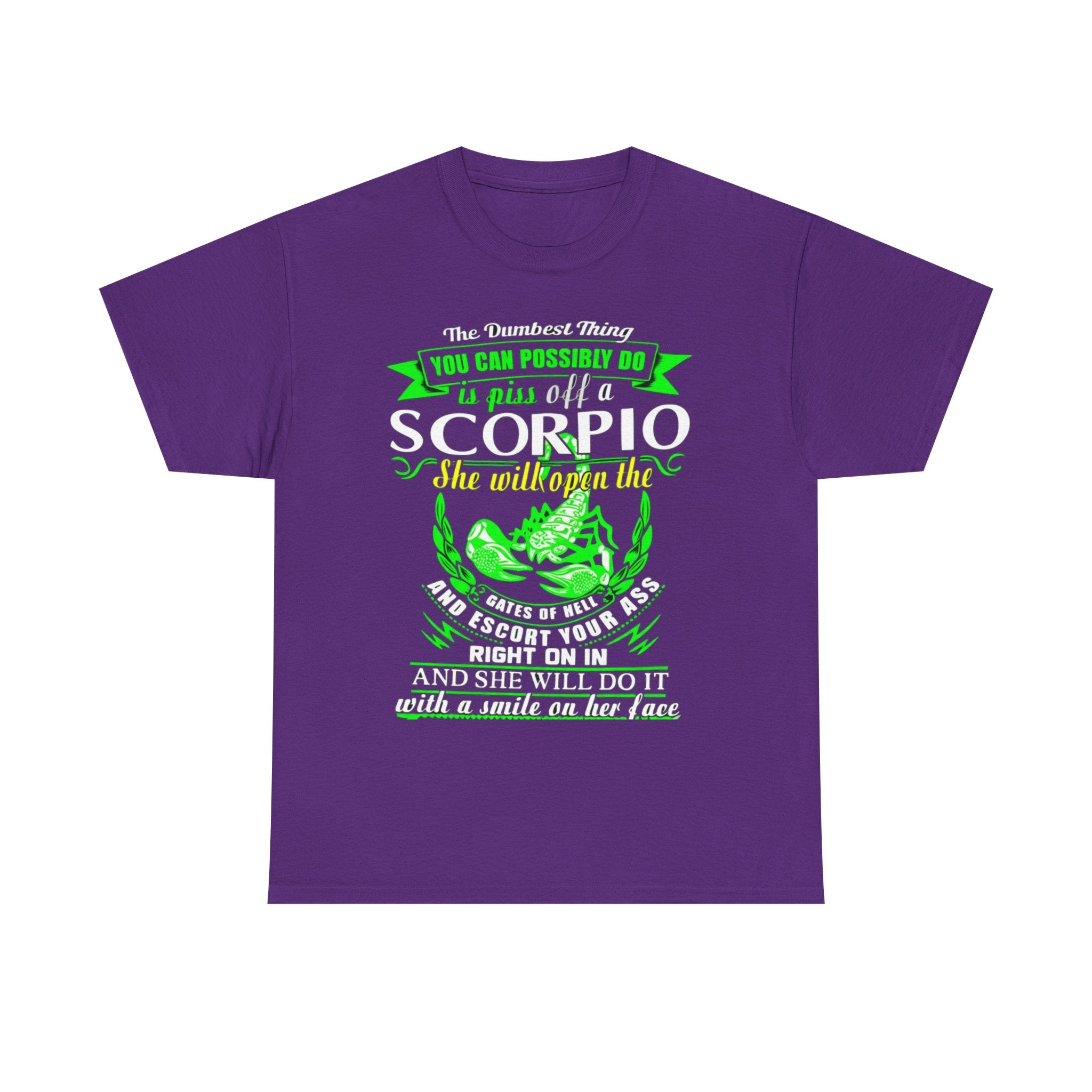 Scorpio Quote Tee, Unisex Heavy Cotton T-Shirt for Astrology Lovers, Birthday Gift, Zodiac Apparel, Unique Graphic Tee