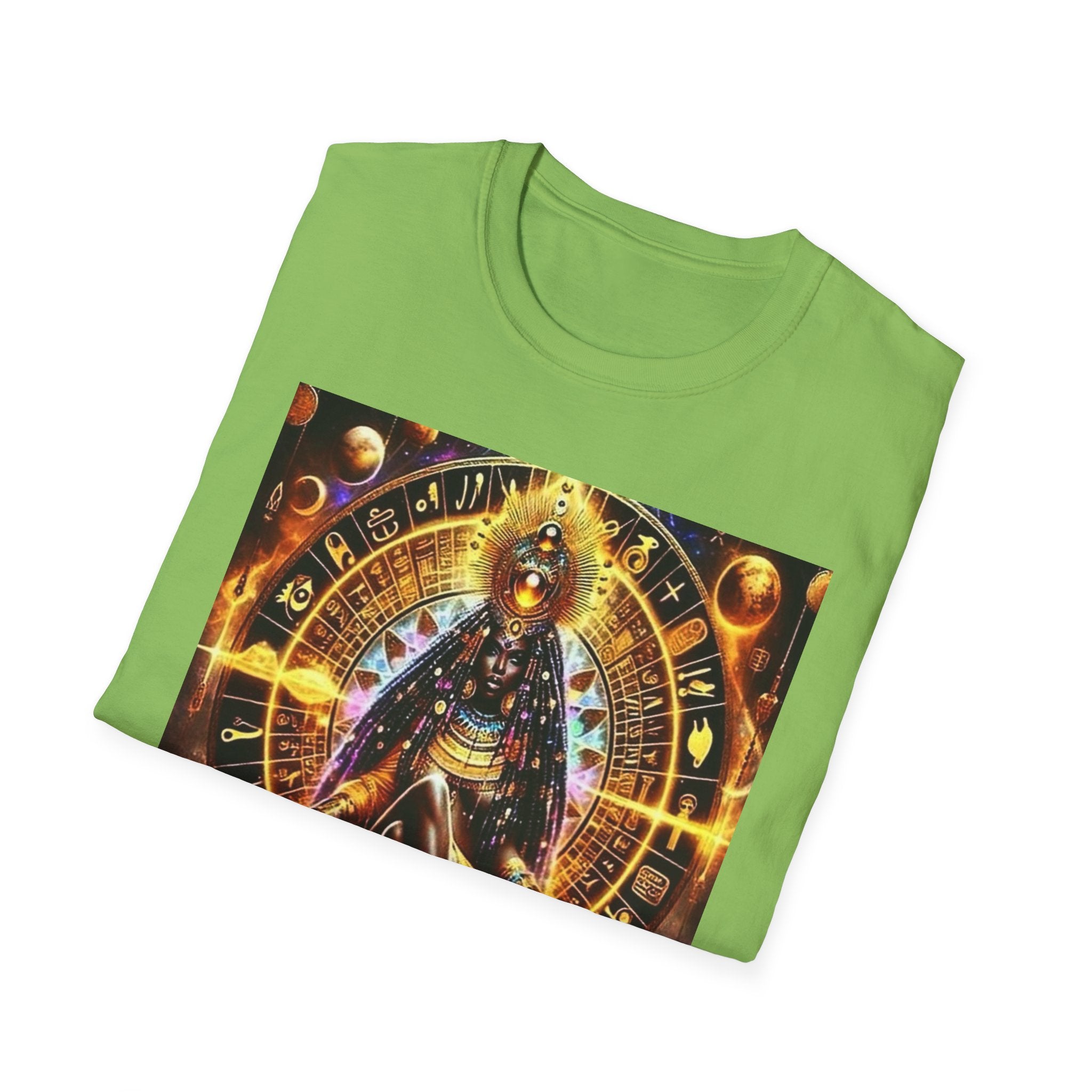 Cosmic Vibes Unisex T-Shirt, Spiritual Tee, Ankh Design Shirt, Festival Wear, Gift for Mystic Souls, Meditation Apparel