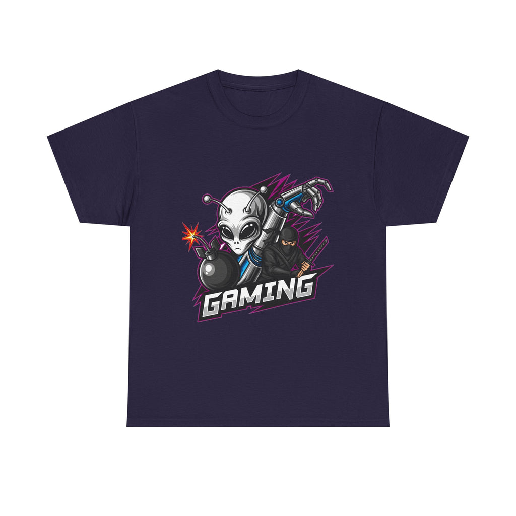 Gaming Alien Unisex Cotton Tee - Perfect for Gamers, Casual Wear, Birthday Gifts, Gaming Events, Unique Apparel