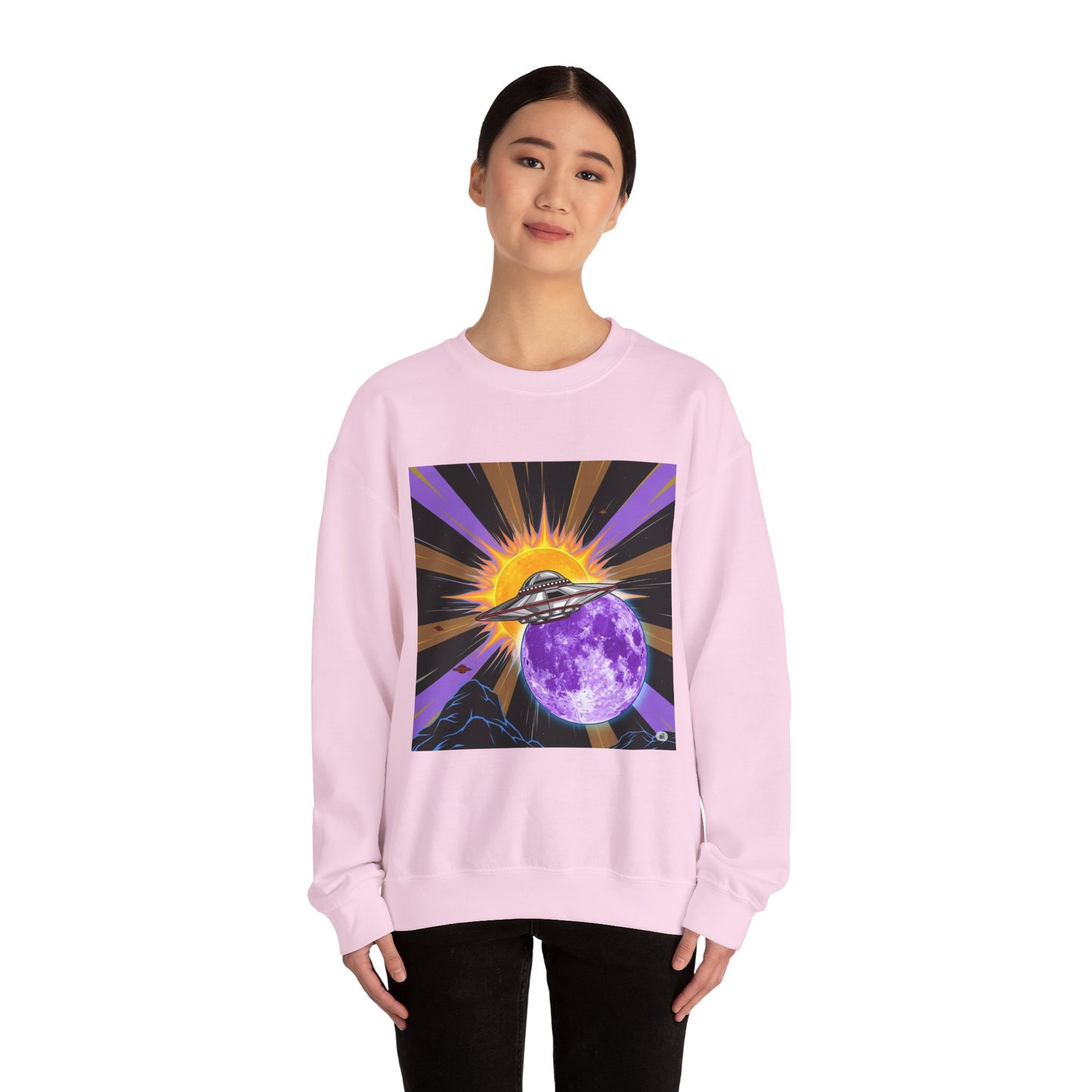 Cosmic Vibes Crewneck Sweatshirt, UFO Graphic Sweatshirt, Unisex Space Sweatshirt, Retro Astronaut Apparel, Gifts for Space Lovers, [...]