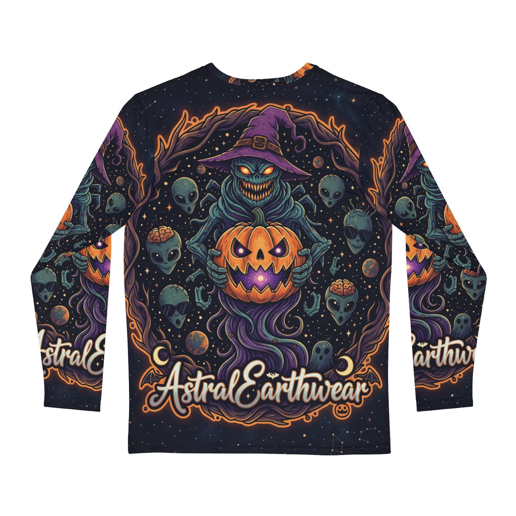 Mystical Halloween Long Sleeve Shirt, Spooky Costume Tee, Unisex Fall Apparel, Festive Shirt for Halloween, Astral Earthwear