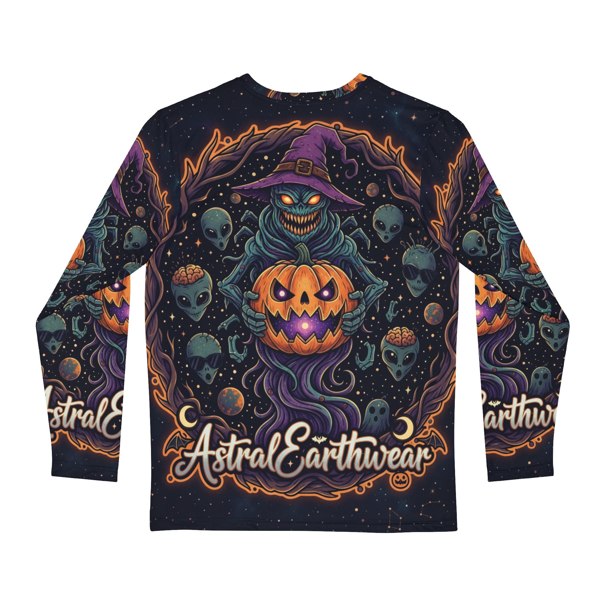 Mystical Halloween Long Sleeve Shirt, Spooky Costume Tee, Unisex Fall Apparel, Festive Shirt for Halloween, Astral Earthwear