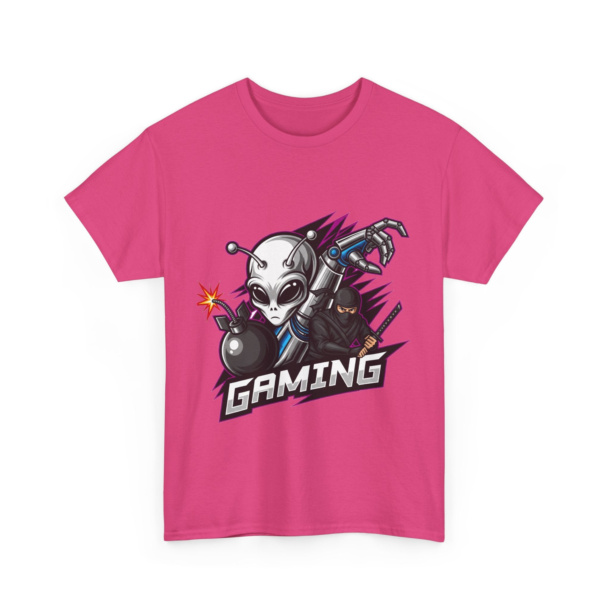 Gaming Alien Unisex Cotton Tee - Perfect for Gamers, Casual Wear, Birthday Gifts, Gaming Events, Unique Apparel