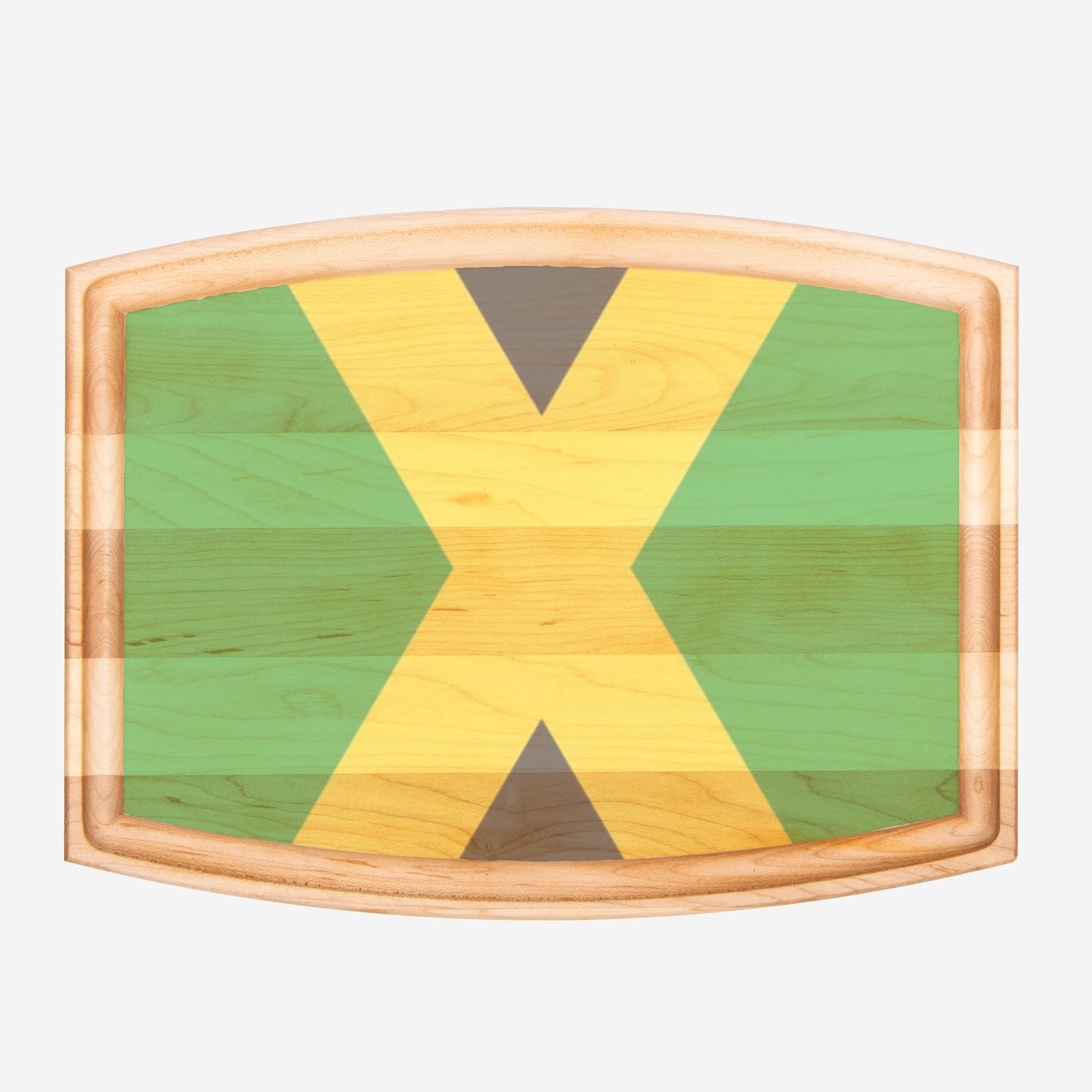 Arched Wood Cutting Board with Groove - 12" x 9"