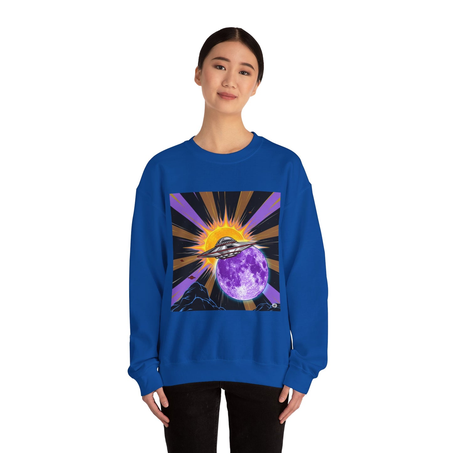 Cosmic Vibes Crewneck Sweatshirt, UFO Graphic Sweatshirt, Unisex Space Sweatshirt, Retro Astronaut Apparel, Gifts for Space Lovers, [...]