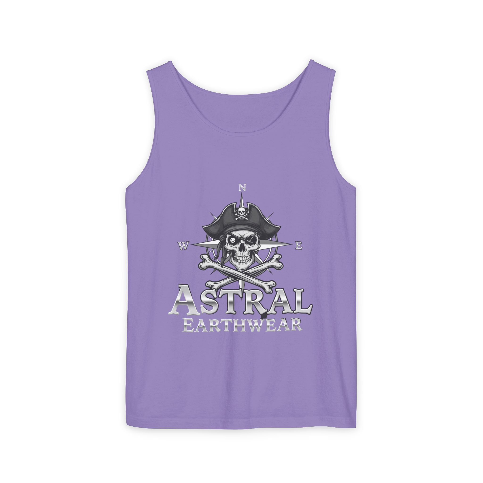 Pirate-Themed Unisex Tank Top | Casual Summer Wear, Beachwear, Gift for Adventurers, Festival Outfit, Astral Earthwear