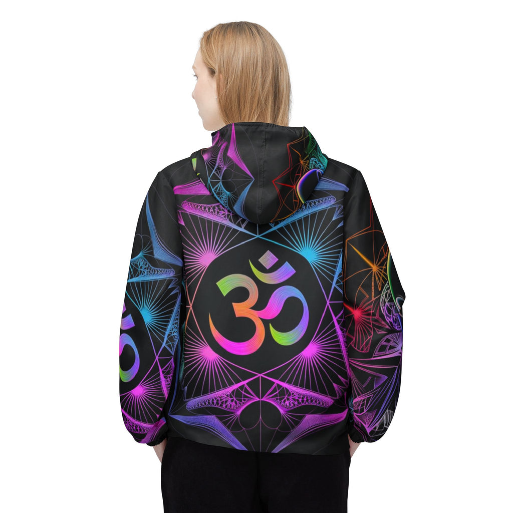 Mystical Alien Windbreaker Jacket, Bohemian Style Athleticwear, Festival Gear, Unique Streetwear, Spiritual Gifts for Him & Her