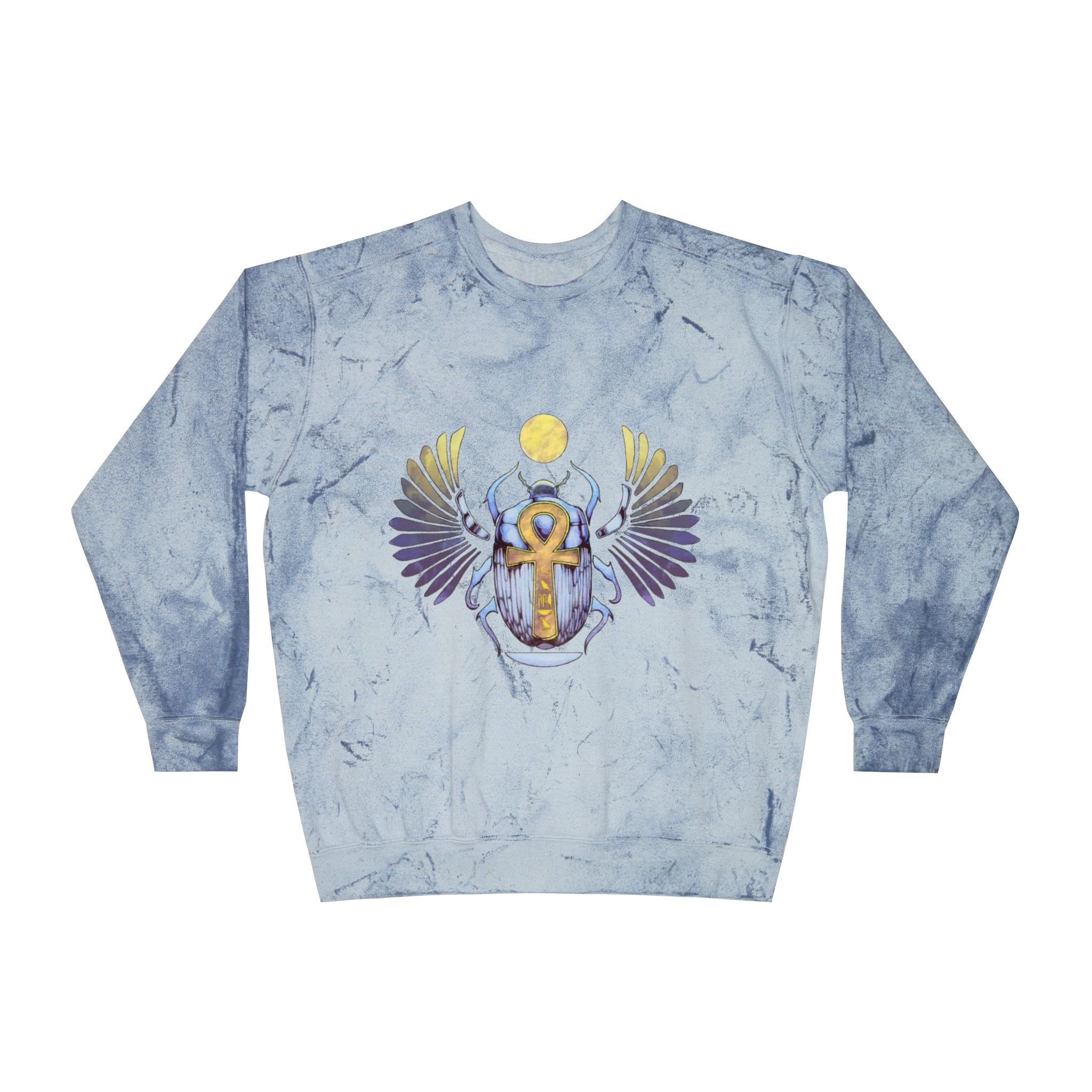 Vintage-Inspired Unisex Color Blast Crewneck Sweatshirt, Casual Wear, Gift for Him/Her, Trendy, Cozy, Unique Design