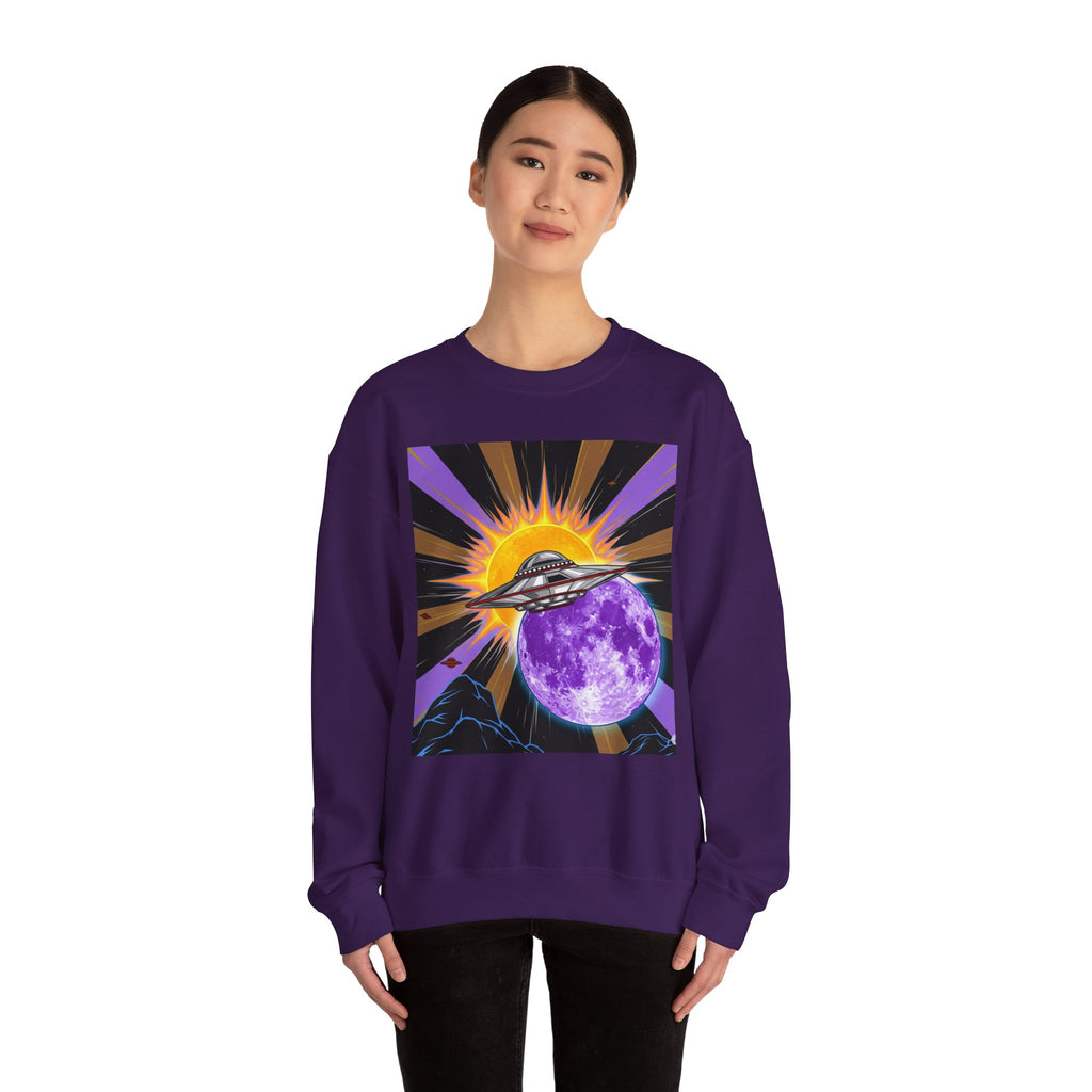 Cosmic Vibes Crewneck Sweatshirt, UFO Graphic Sweatshirt, Unisex Space Sweatshirt, Retro Astronaut Apparel, Gifts for Space Lovers, [...]