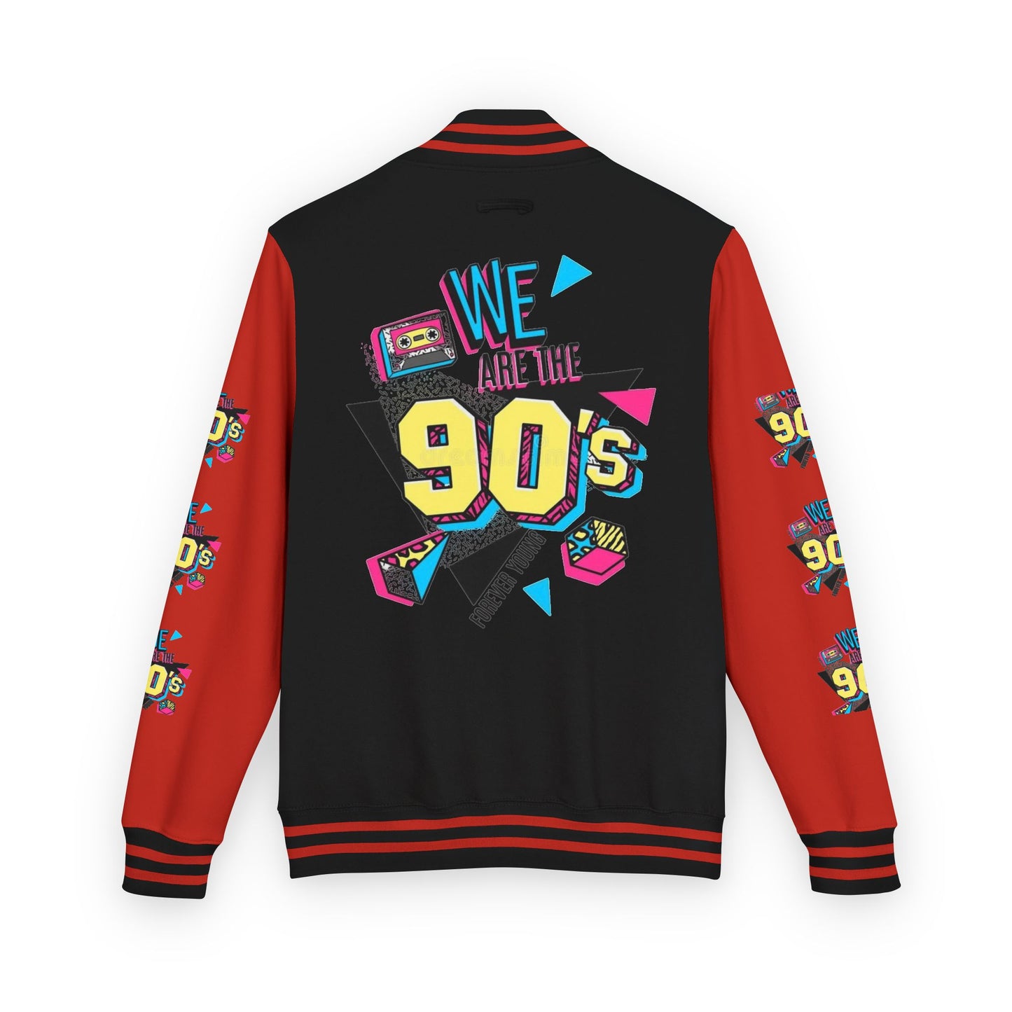 90's Nostalgia Unisex Letterman Jacket - Vintage Style, Retro Apparel, Gift for Him/Her, 90's Themed Party, Unisex Fashion