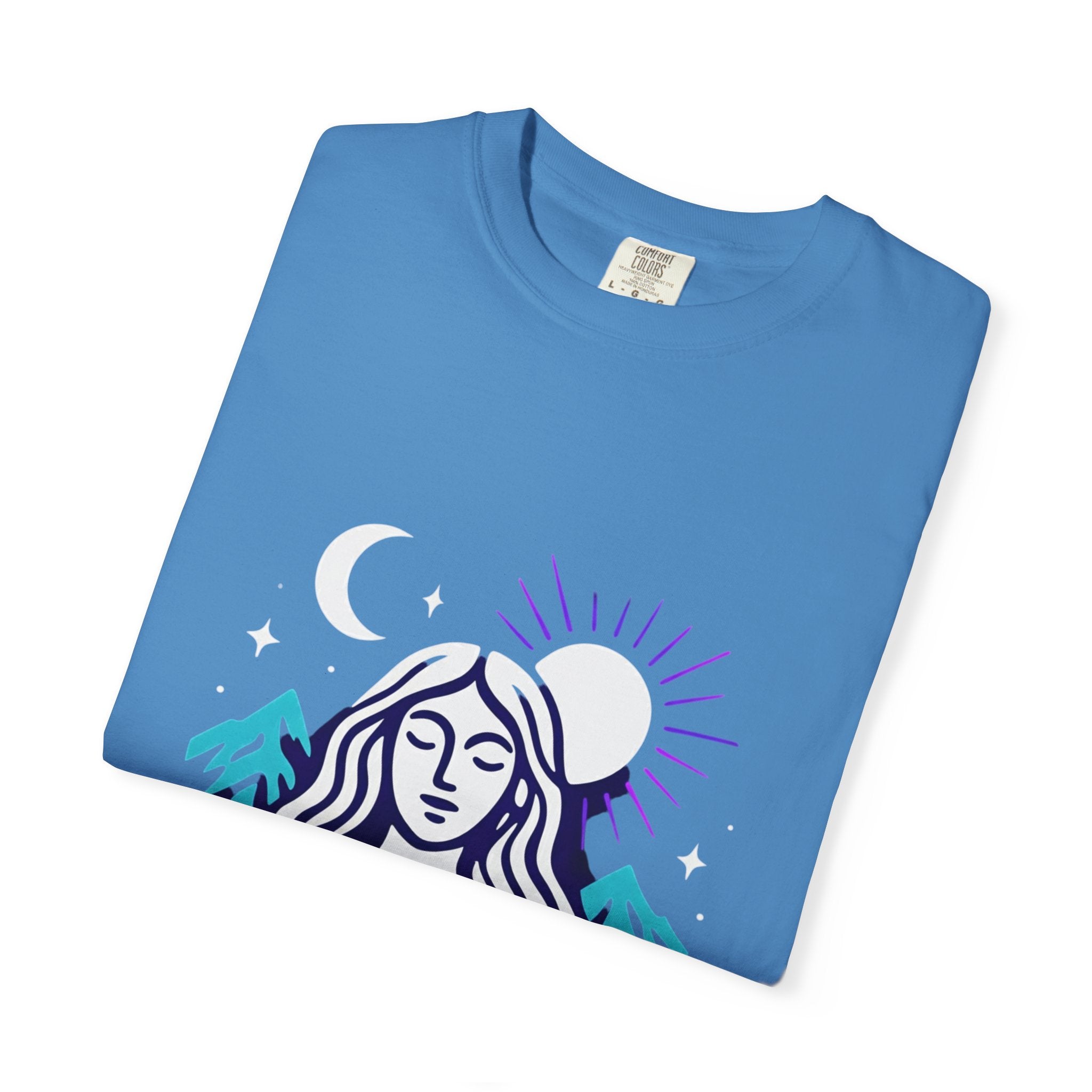 Astrology-Inspired Unisex Garment-Dyed T-Shirt, Celestial Graphic Tee, Retro Mountain T-Shirt, Festival Wear, Boho Vibe Shirt, Summer [...]