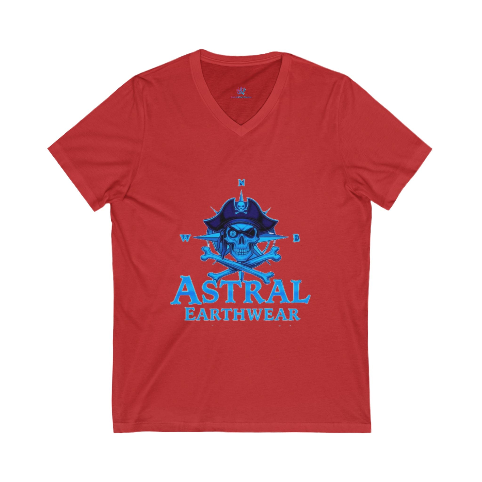 Astral Earthwear V-Neck Tee, Casual Graphic T-Shirt, Unisex Summer Top, Adventure Shirt, Gift for Nature Lovers