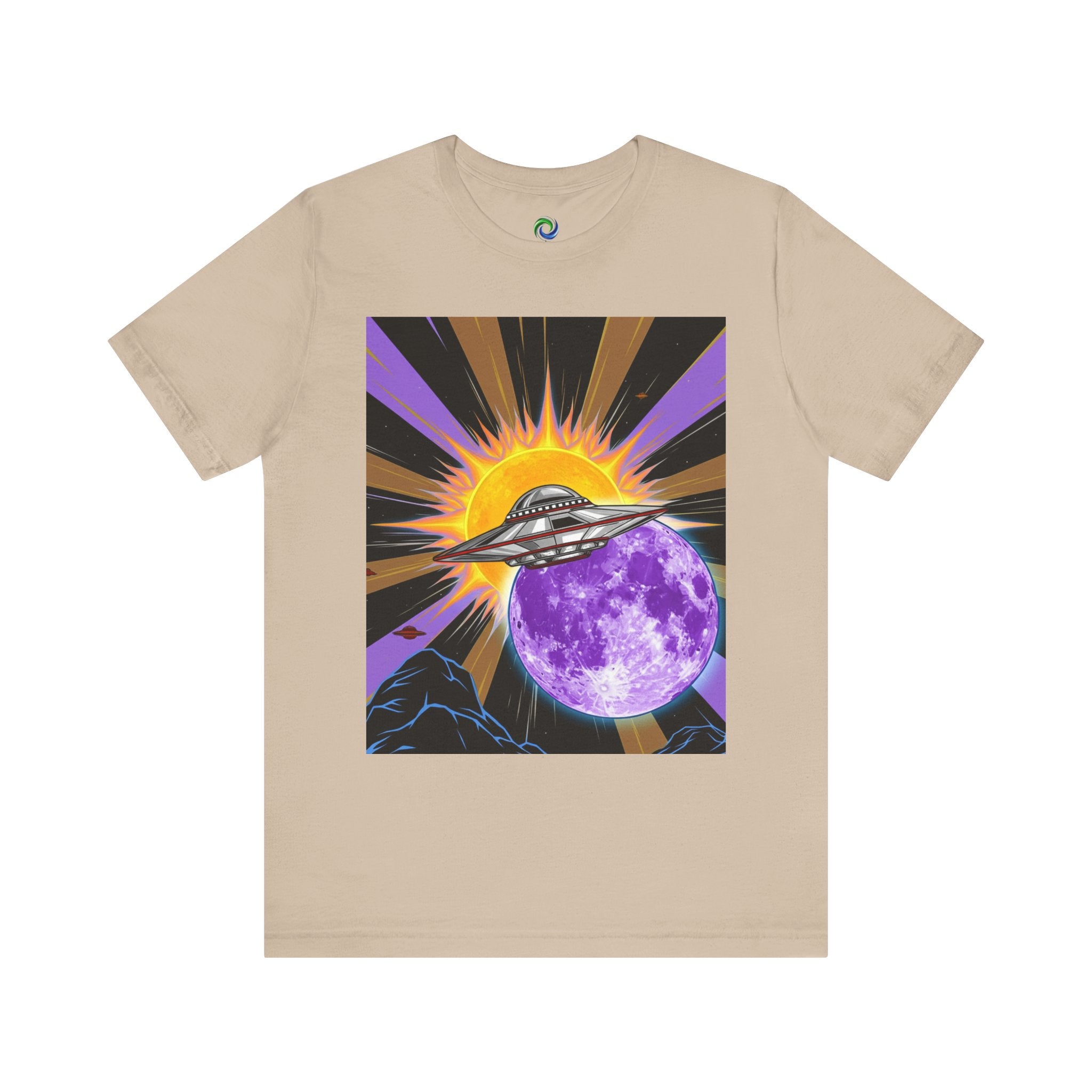 Cosmic UFO Tee for Space Lovers, Retro Graphic Tee, Unisex Planet Shirt, Alien Graphic Tee, Gift for Astronaut Fans
