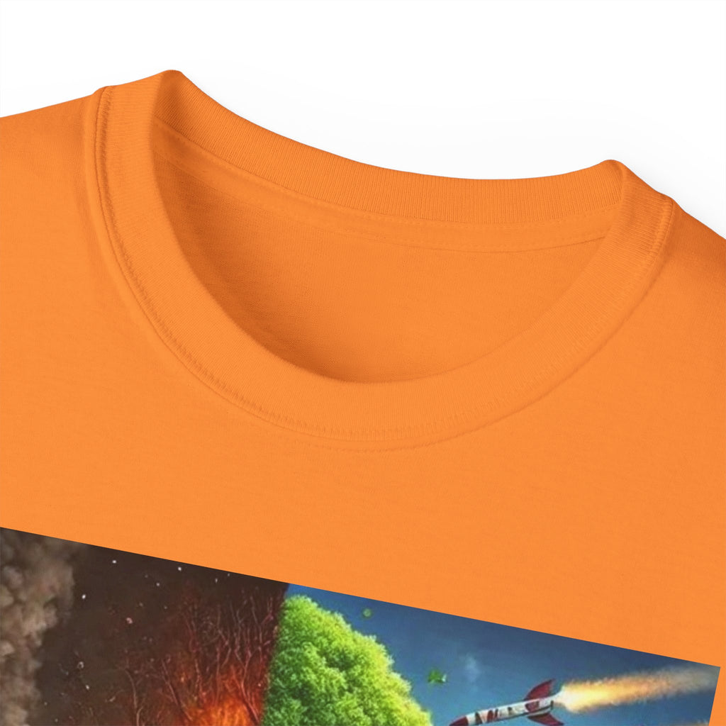 Eco-Conscious Graphic Tee - Nature vs. Pollution Art, Unisex T-Shirt for Environmental Awareness, Eco-Friendly Gift, Earth Day Apparel,