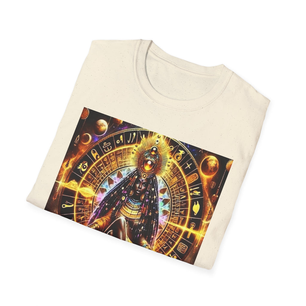 Cosmic Vibes Unisex T-Shirt, Spiritual Tee, Ankh Design Shirt, Festival Wear, Gift for Mystic Souls, Meditation Apparel