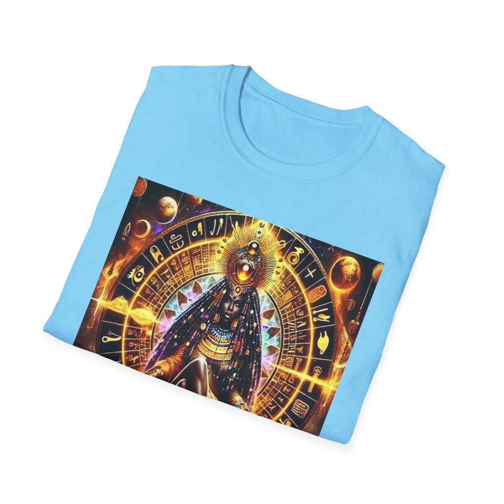 Cosmic Vibes Unisex T-Shirt, Spiritual Tee, Ankh Design Shirt, Festival Wear, Gift for Mystic Souls, Meditation Apparel