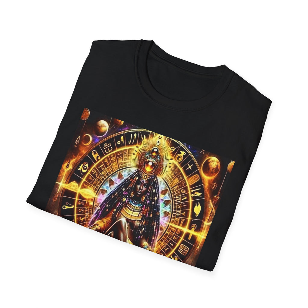 Cosmic Vibes Unisex T-Shirt, Spiritual Tee, Ankh Design Shirt, Festival Wear, Gift for Mystic Souls, Meditation Apparel