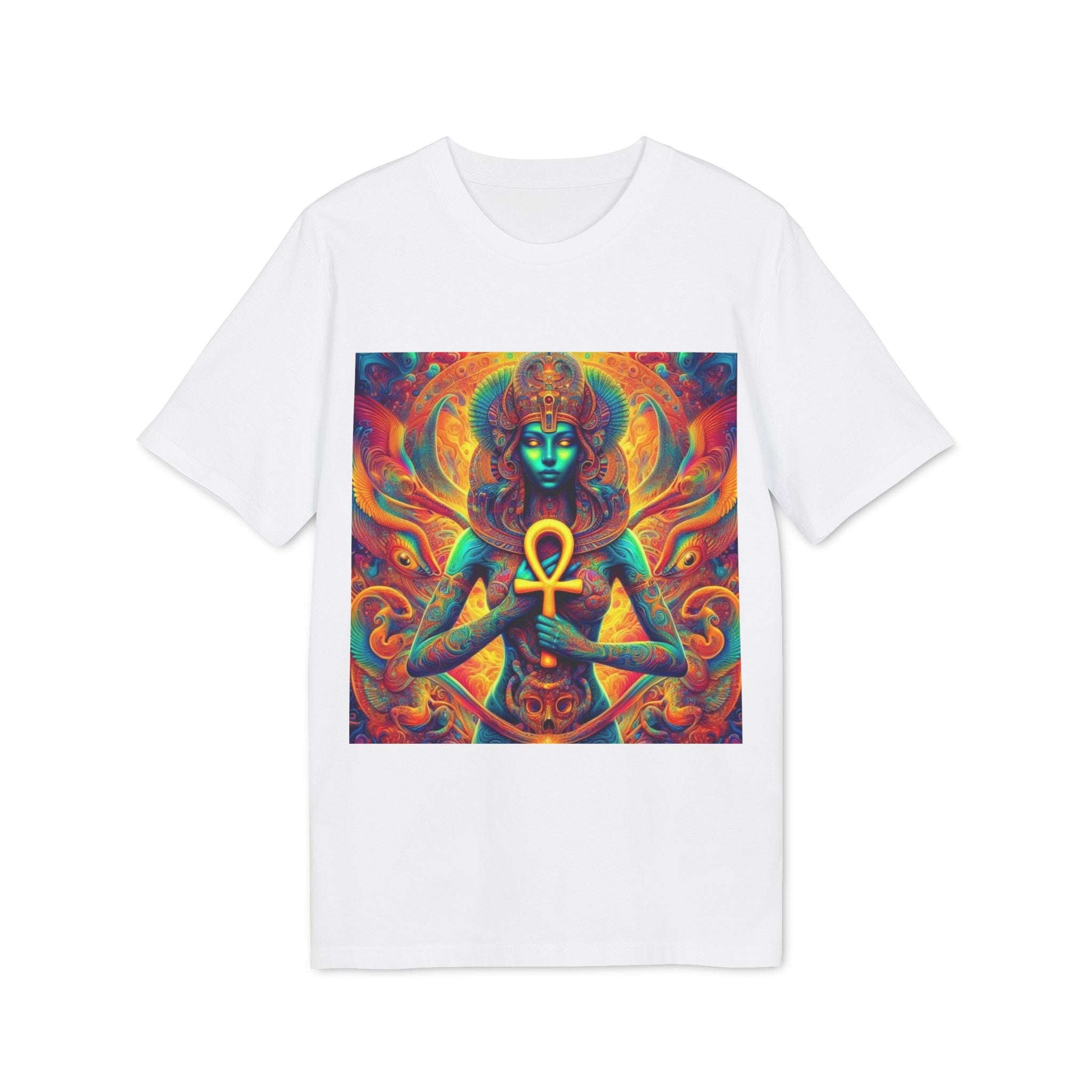 Vibrant Goddess Graphic T-Shirt, Spiritual Tee for Art Lovers, Festival Wear, Holistic Lifestyle, Unisex Bohemian Top, Unique Gift Idea