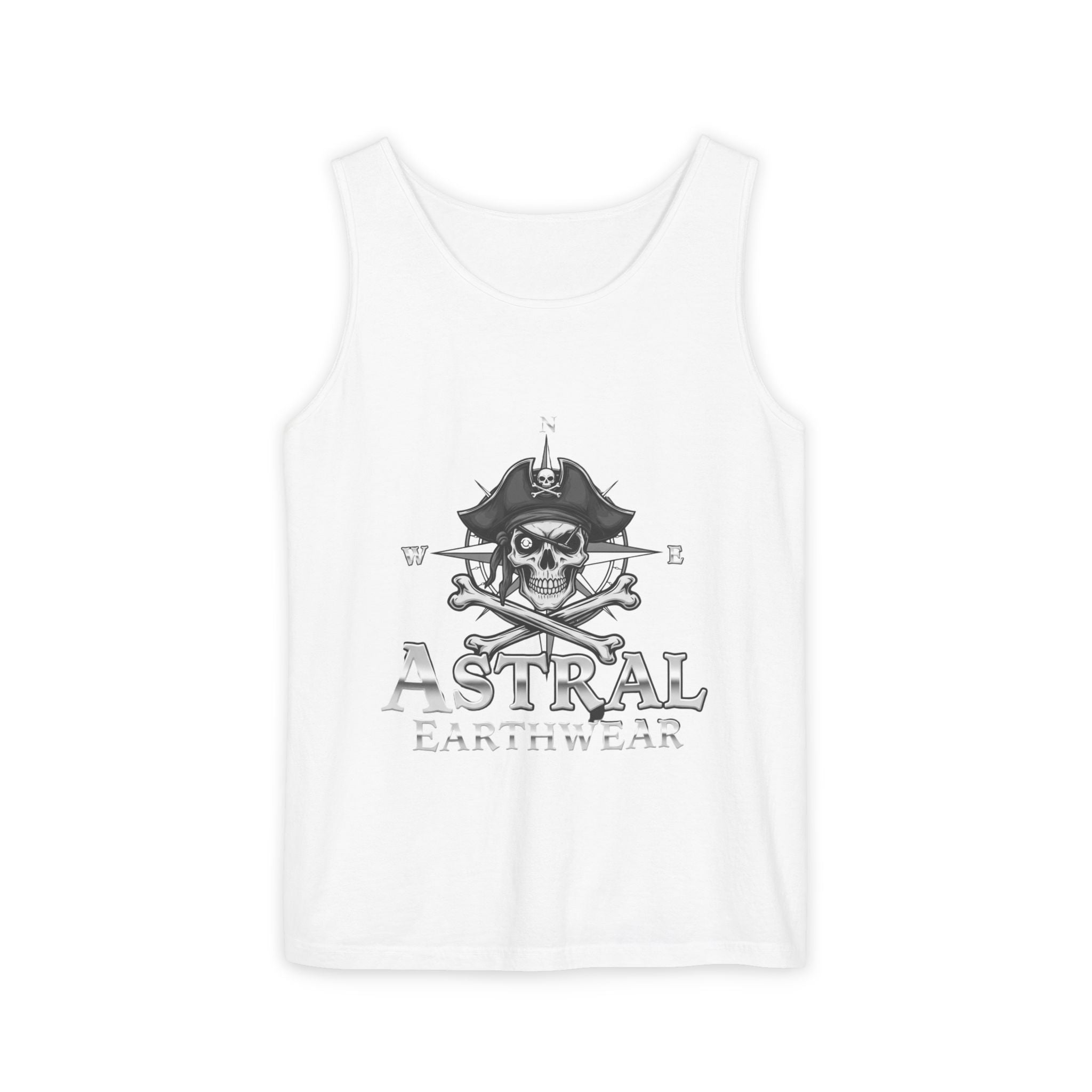 Pirate-Themed Unisex Tank Top | Casual Summer Wear, Beachwear, Gift for Adventurers, Festival Outfit, Astral Earthwear