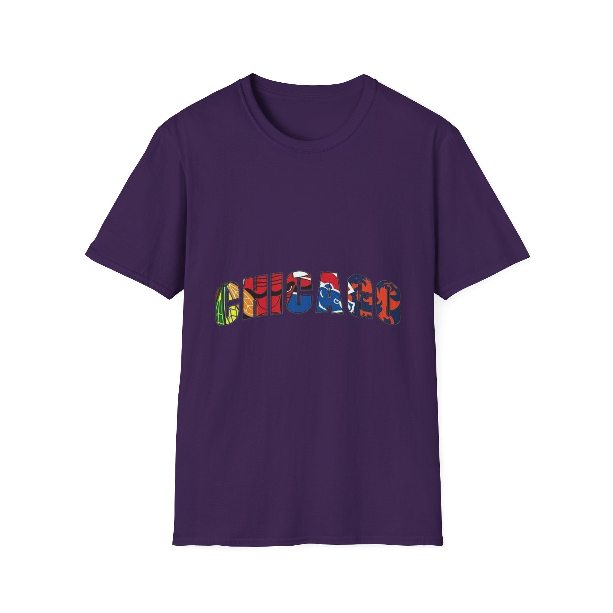 Chicago Colorful Graphic Unisex Softstyle T-Shirt