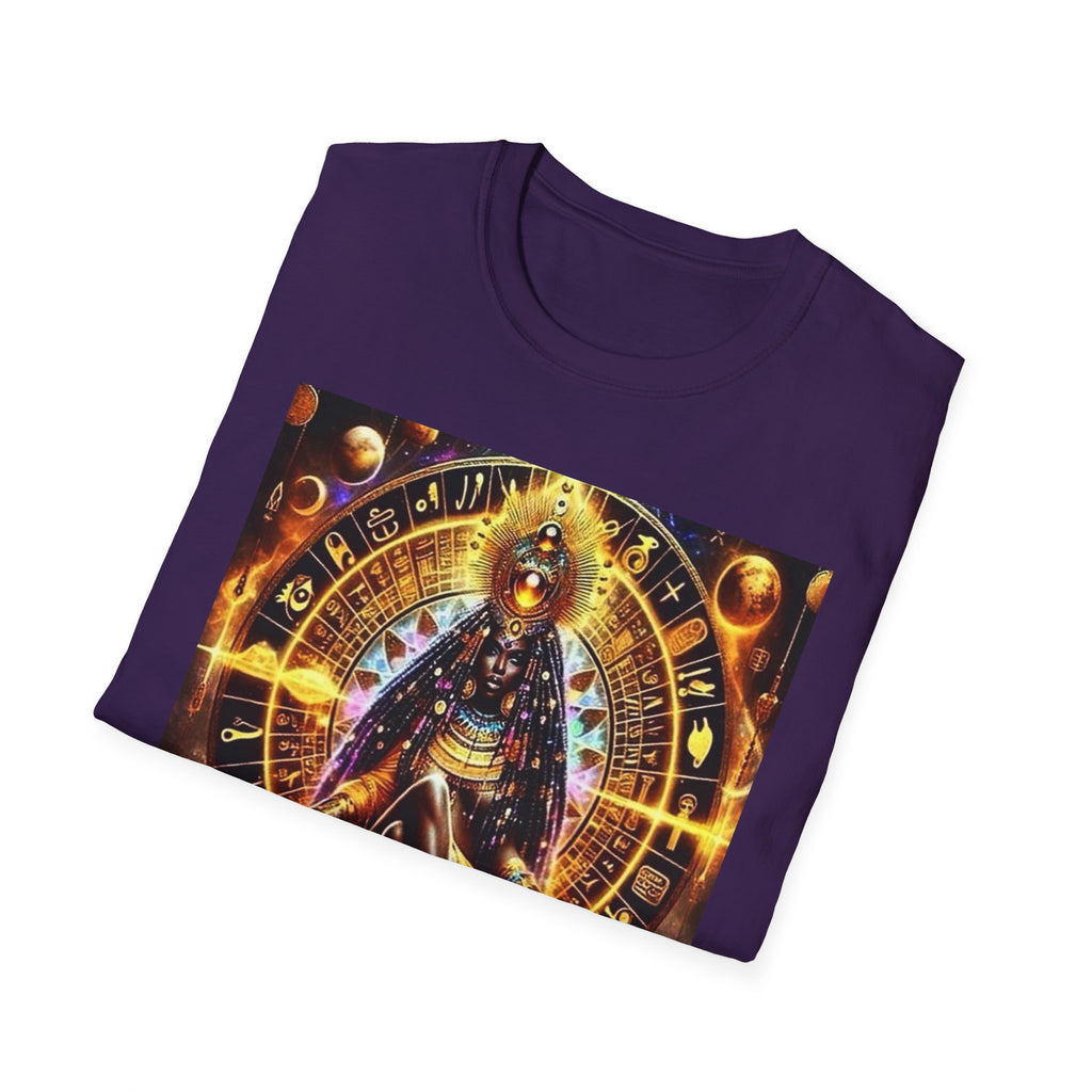 Cosmic Vibes Unisex T-Shirt, Spiritual Tee, Ankh Design Shirt, Festival Wear, Gift for Mystic Souls, Meditation Apparel