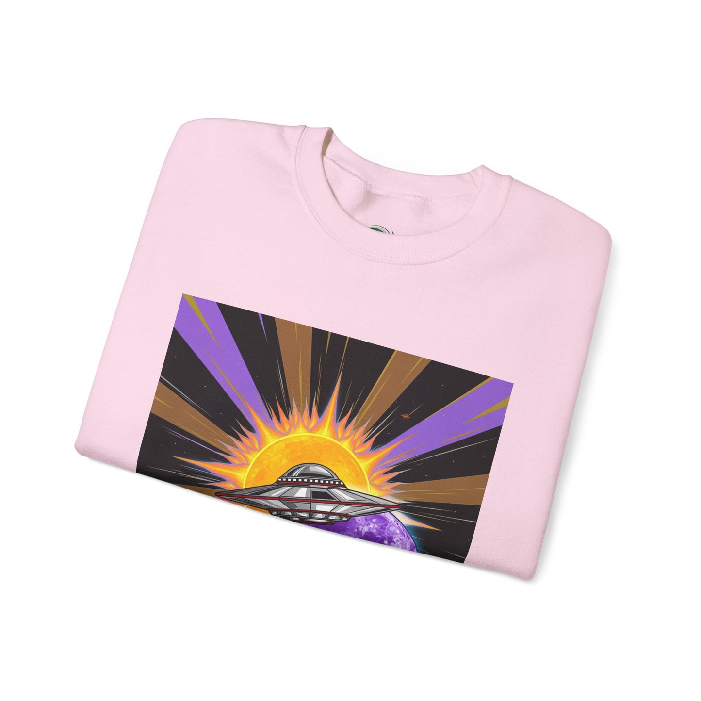 Cosmic Vibes Crewneck Sweatshirt, UFO Graphic Sweatshirt, Unisex Space Sweatshirt, Retro Astronaut Apparel, Gifts for Space Lovers, [...]