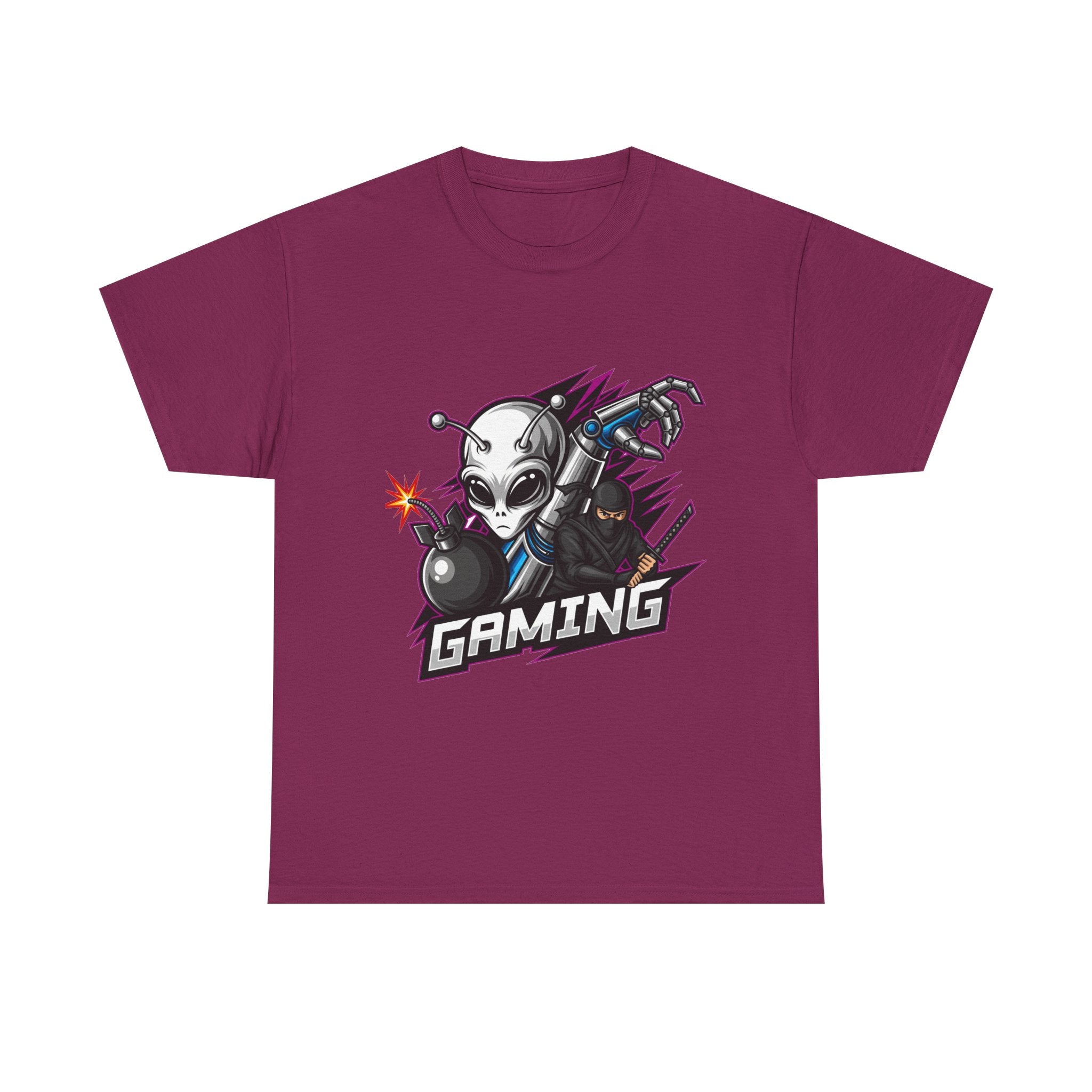 Gaming Alien Unisex Cotton Tee - Perfect for Gamers, Casual Wear, Birthday Gifts, Gaming Events, Unique Apparel