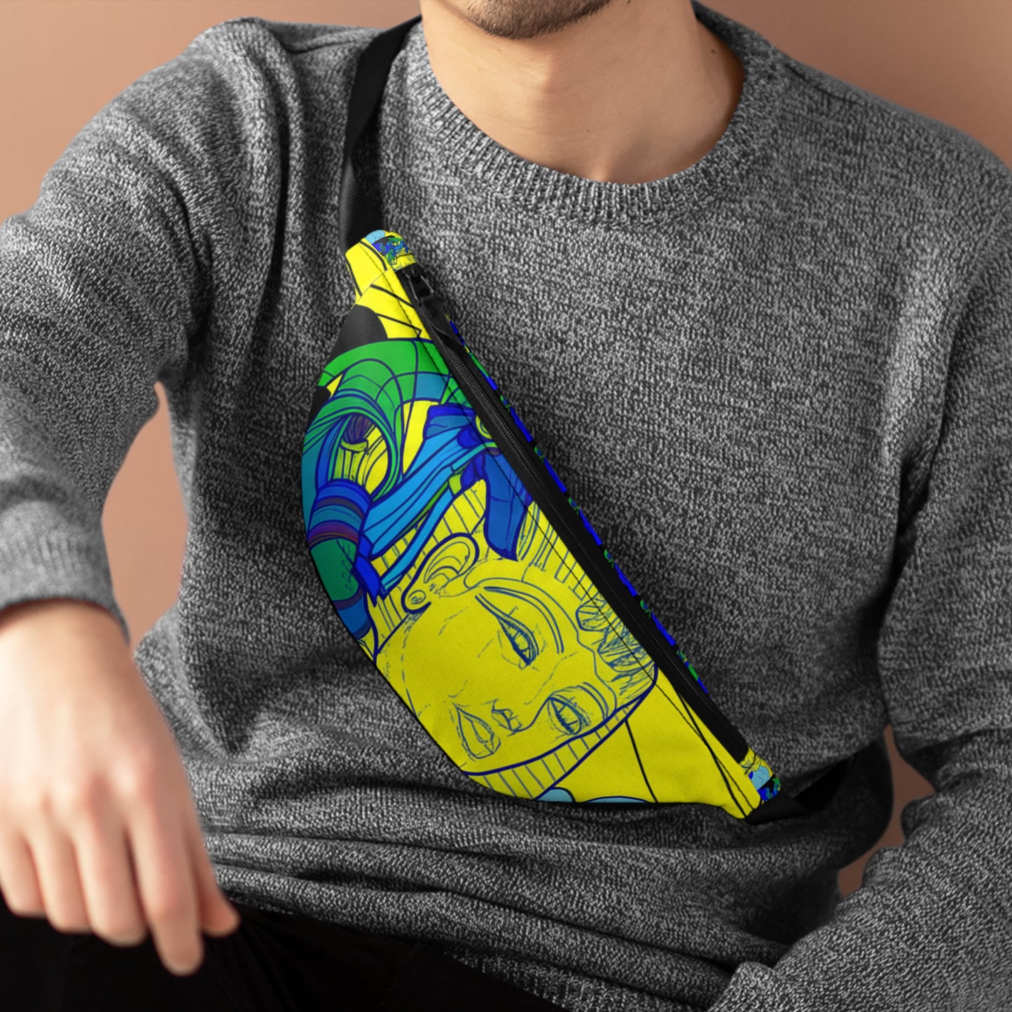 Vibrant Egyptian Art Fanny Pack - Festival Ready, Travel Companion, Unique Gift for Historians, Perfect for Summer Adventures, Trendy [...]