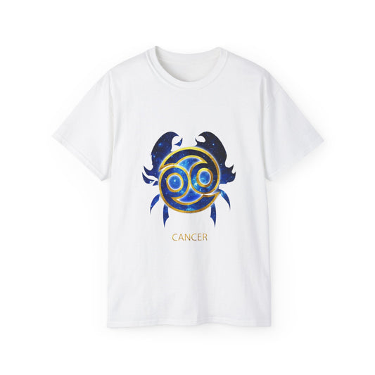 Cancer Zodiac Tee, Unisex Cotton T-Shirt, Astrology Gift, Horoscope Shirt, Birthday Outfit, Celestial Apparel