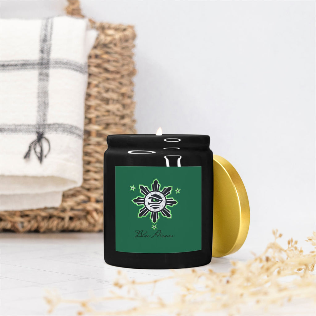 Candle Ceramic 8oz (Black)