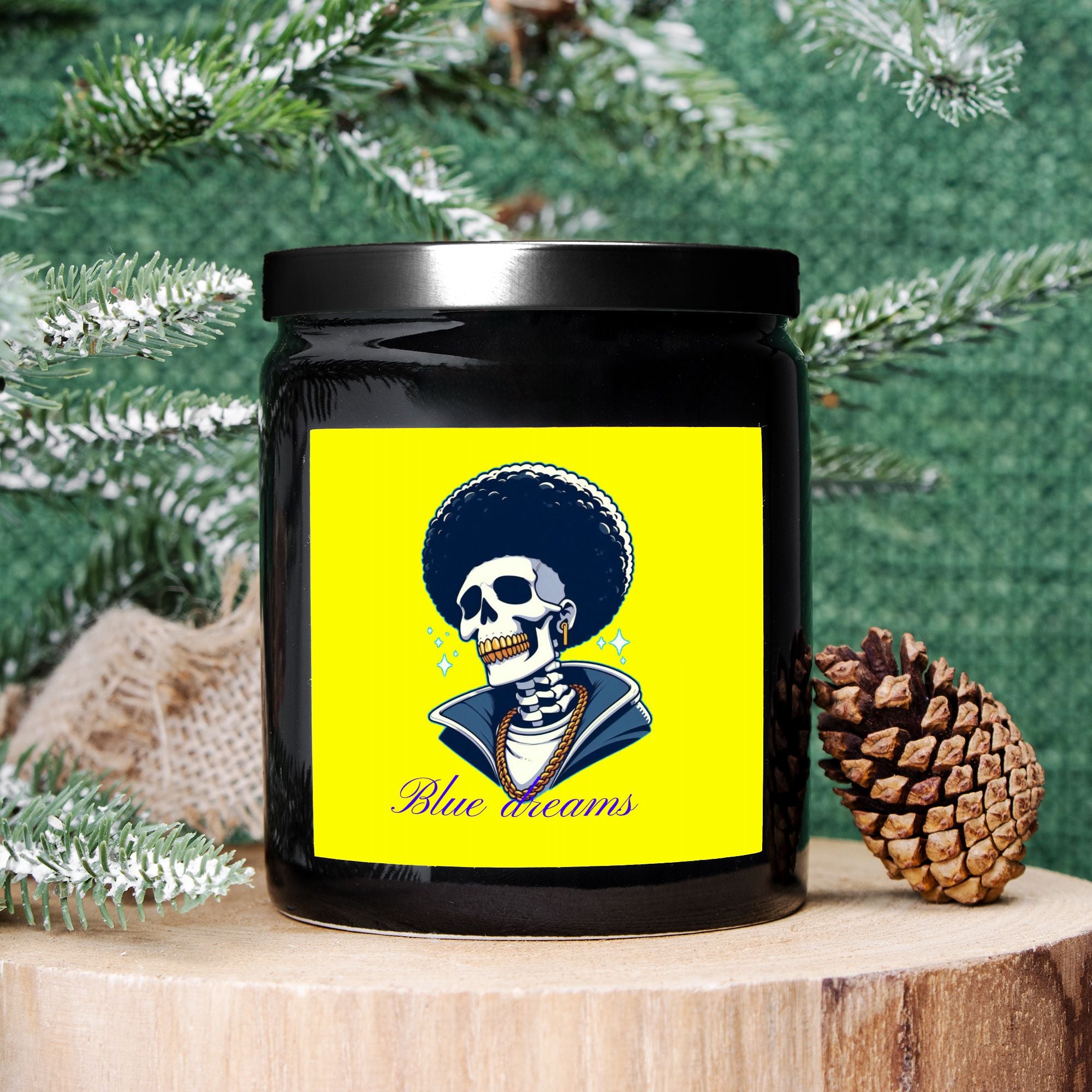 Candle Ceramic 8oz (Black)