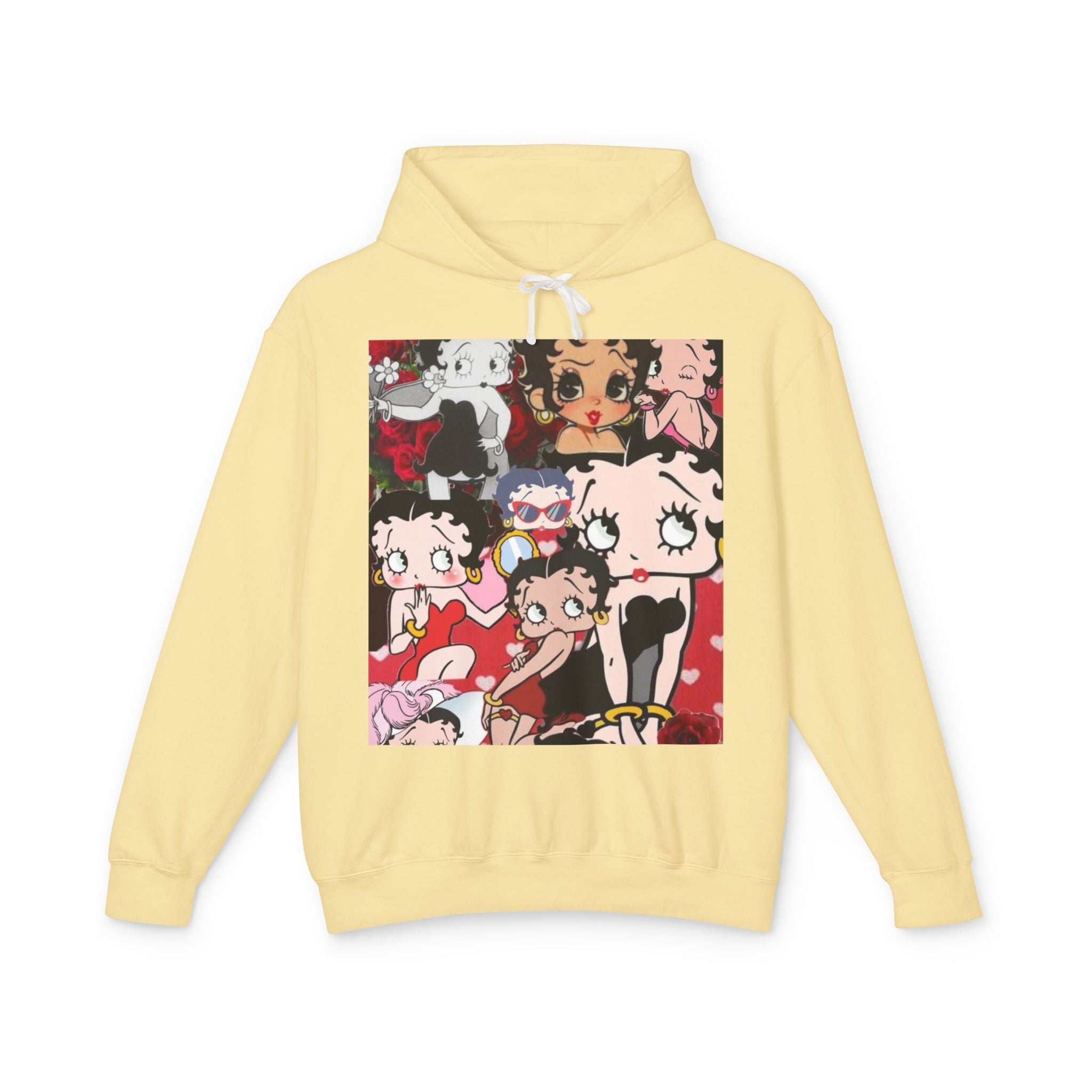Cute Betty Boop Inspired Unisex Hoodie, Lightweight Hooded Sweatshirt for Women and Men, Gift for Friends, Cozy Fashion, Casual Wear, [...]