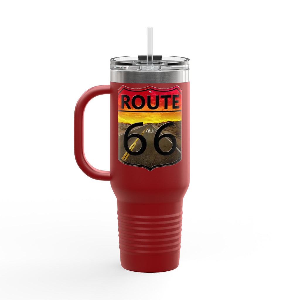 Route 66 Insulated Travel Mug - 40oz Adventure Cup for Road Trips