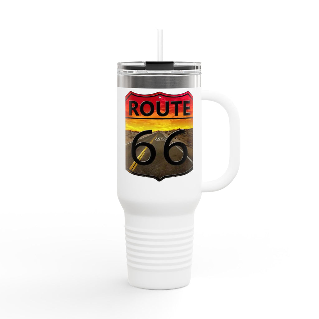 Route 66 Insulated Travel Mug - 40oz Adventure Cup for Road Trips