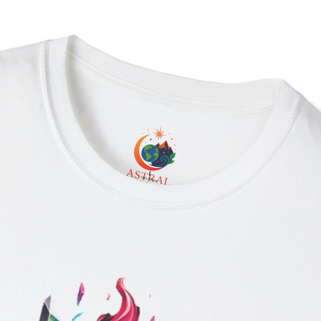 Artistic Heart Wings T-Shirt | Unisex Softstyle Tee, Heart Design Shirt, Graphic Art Tee, Trendy Casual Top, Gift for Art Lovers