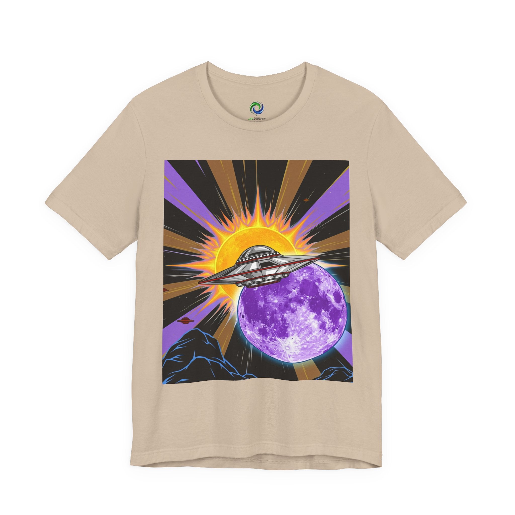 Cosmic UFO Tee for Space Lovers, Retro Graphic Tee, Unisex Planet Shirt, Alien Graphic Tee, Gift for Astronaut Fans