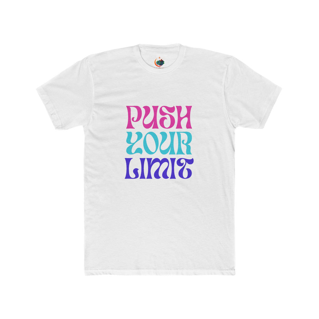 Motivational Unisex Cotton Crew Tee, Push Your Limit Shirt, Inspirational Apparel, Gift for Fitness Enthusiasts, Casual Stylish Tee