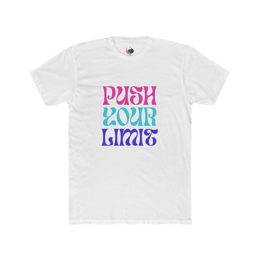Motivational Unisex Cotton Crew Tee, Push Your Limit Shirt, Inspirational Apparel, Gift for Fitness Enthusiasts, Casual Stylish Tee
