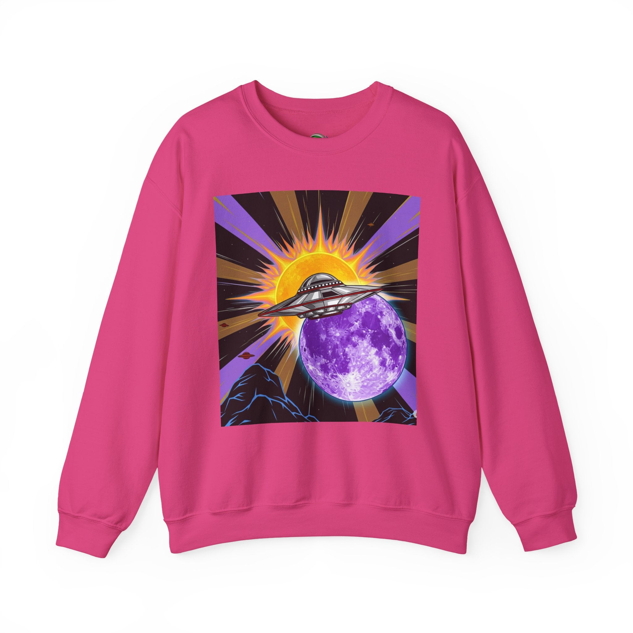 Cosmic Vibes Crewneck Sweatshirt, UFO Graphic Sweatshirt, Unisex Space Sweatshirt, Retro Astronaut Apparel, Gifts for Space Lovers, [...]