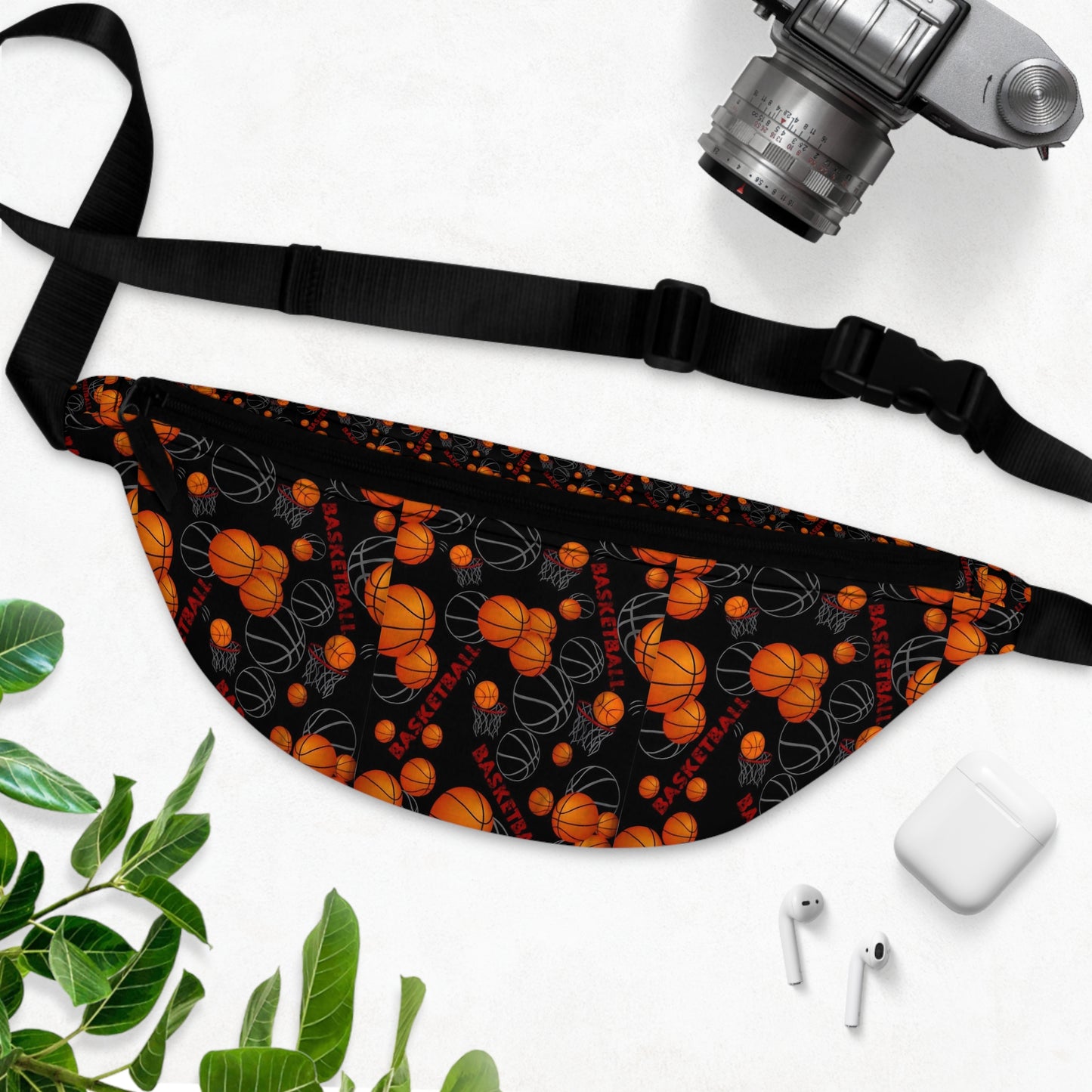 Basketball Pattern Fanny Pack - Sporty Fashion for Fans, Perfect for Game Days, Festivals, Outdoor Adventures, Practical Gift