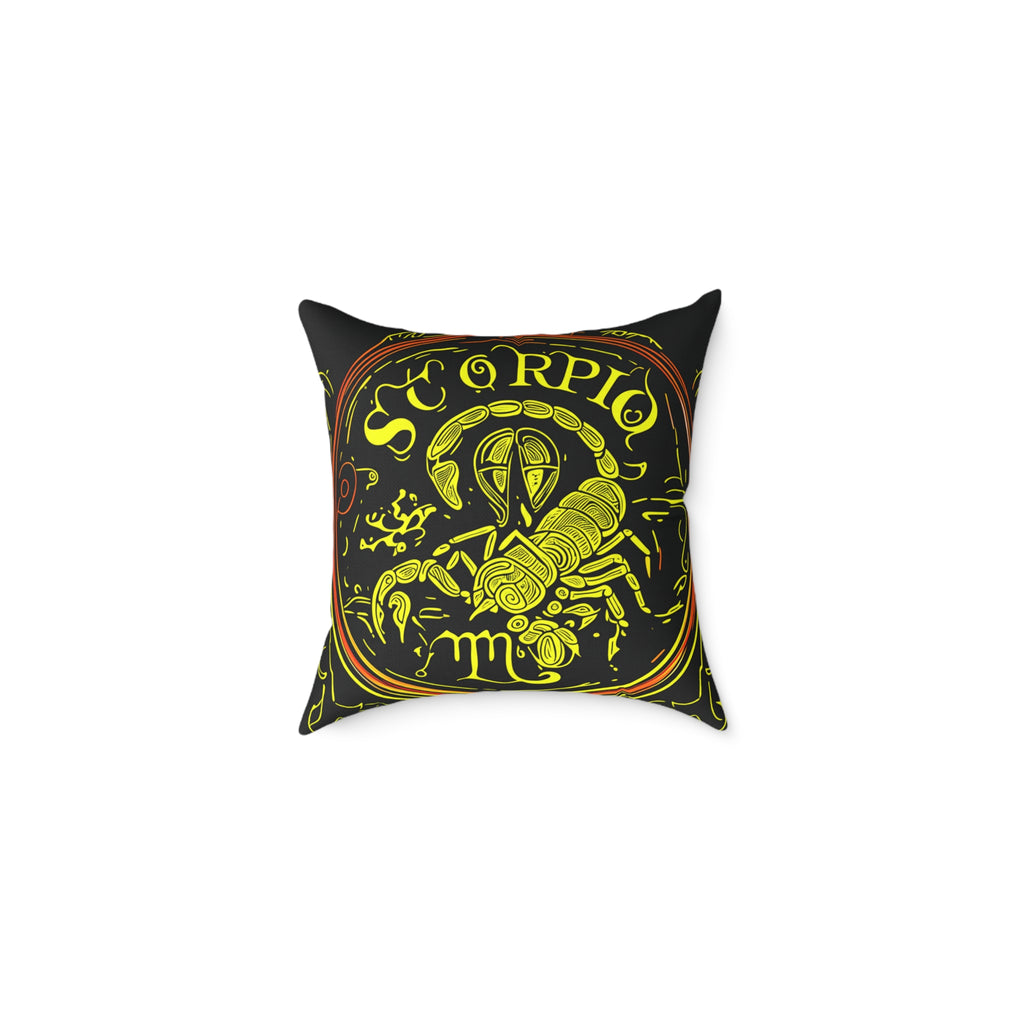 Scorpio Zodiac Poly Canvas Pillow | Astrology Decor, Scorpio Gift, Home Accents, Boho Pillow, Astrology Lovers