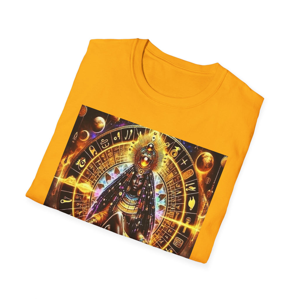 Cosmic Vibes Unisex T-Shirt, Spiritual Tee, Ankh Design Shirt, Festival Wear, Gift for Mystic Souls, Meditation Apparel