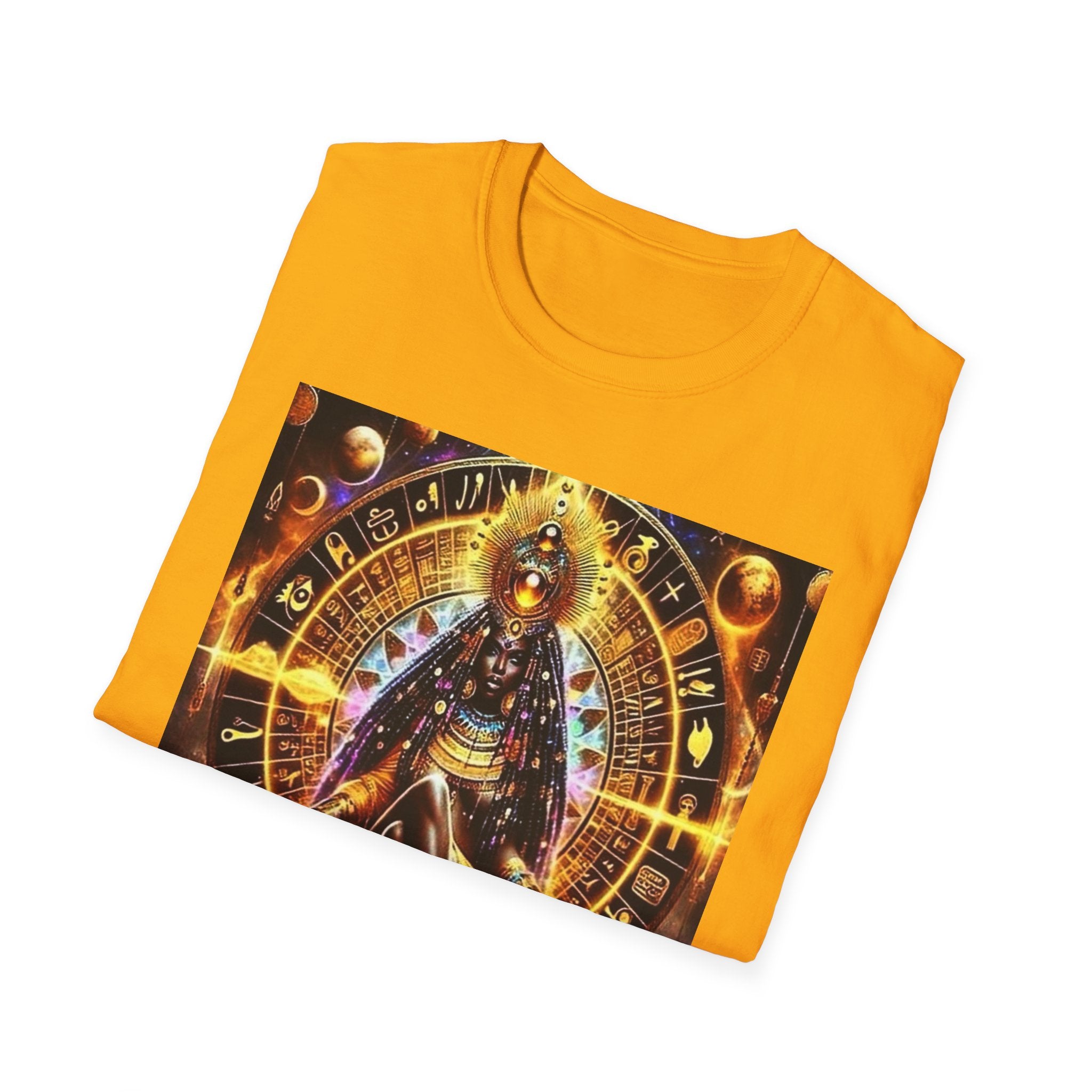 Cosmic Vibes Unisex T-Shirt, Spiritual Tee, Ankh Design Shirt, Festival Wear, Gift for Mystic Souls, Meditation Apparel