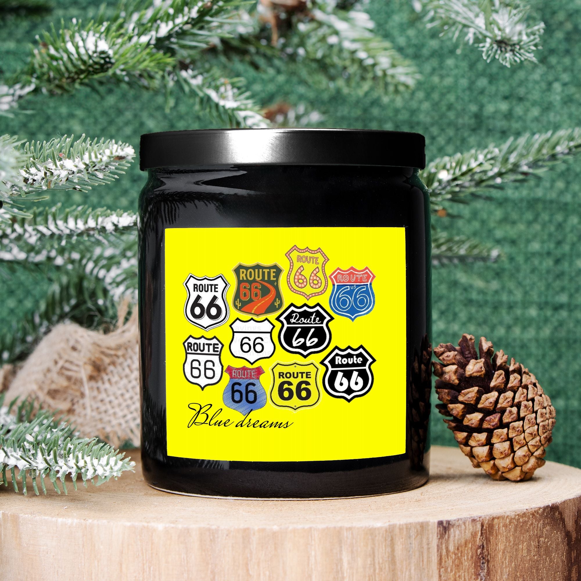 Candle Ceramic 8oz (Black)