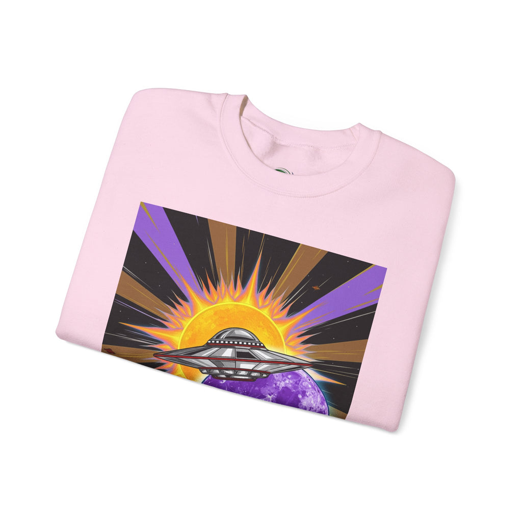 Cosmic Vibes Crewneck Sweatshirt, UFO Graphic Sweatshirt, Unisex Space Sweatshirt, Retro Astronaut Apparel, Gifts for Space Lovers, [...]