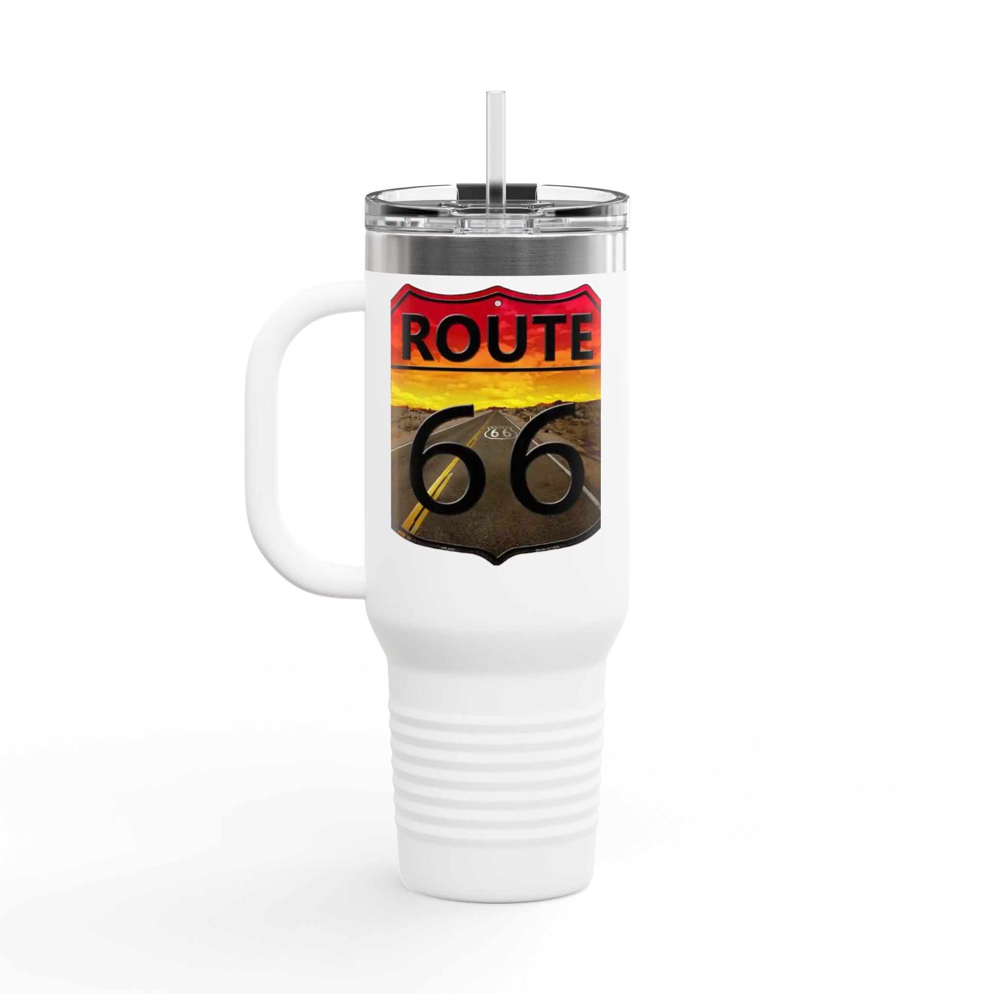 Route 66 Insulated Travel Mug - 40oz Adventure Cup for Road Trips
