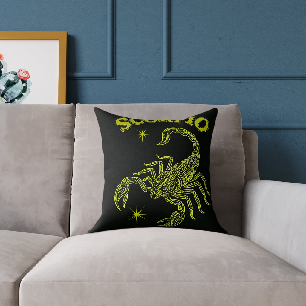 Scorpio Zodiac Pillow - Astrology Home Decor, Birthday Gift, Horoscope Themed Cushion, Personalized Astrology Gift, Celestial Decor