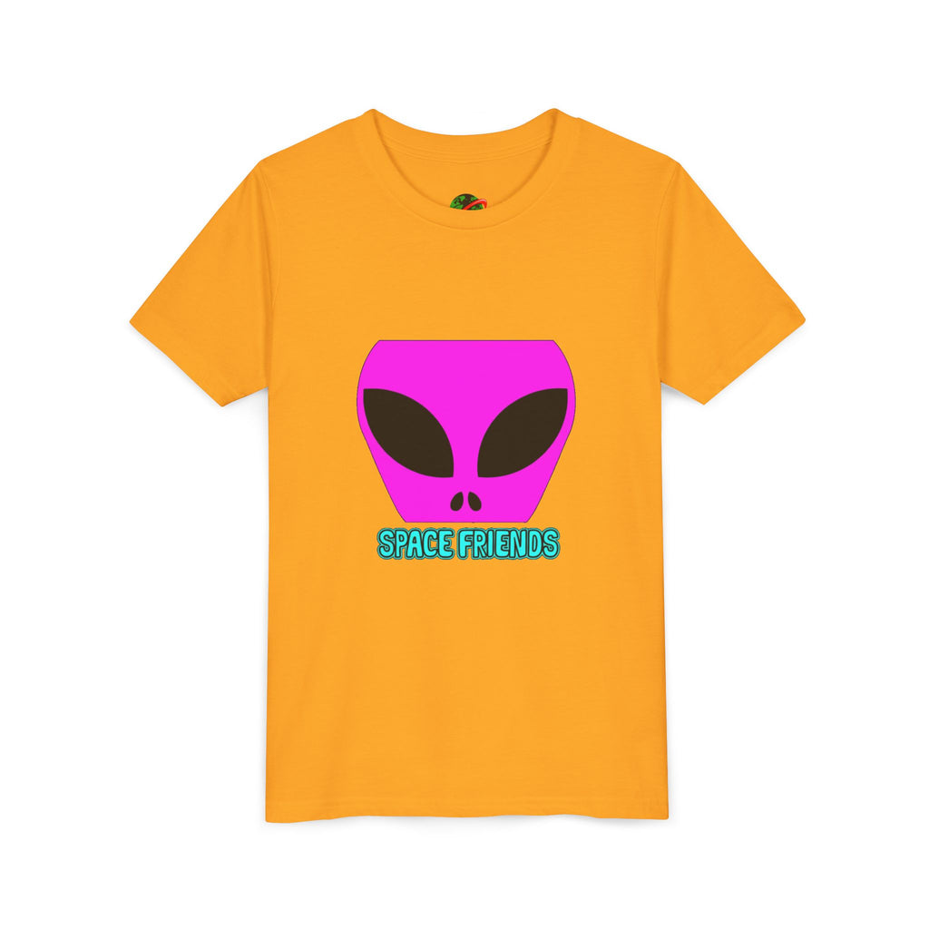Alien Friends Youth Tee - Fun Graphic T-Shirt for Kids, UFO Lovers, Space Theme Shirt, Birthday Gift, Halloween Costume